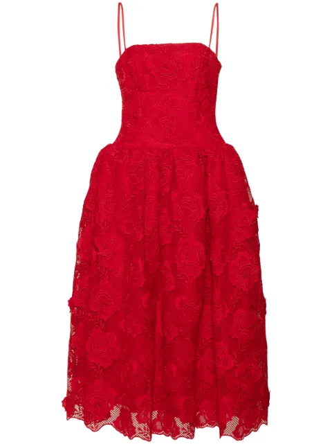 Self-Portrait vestido midi estilo bandeau