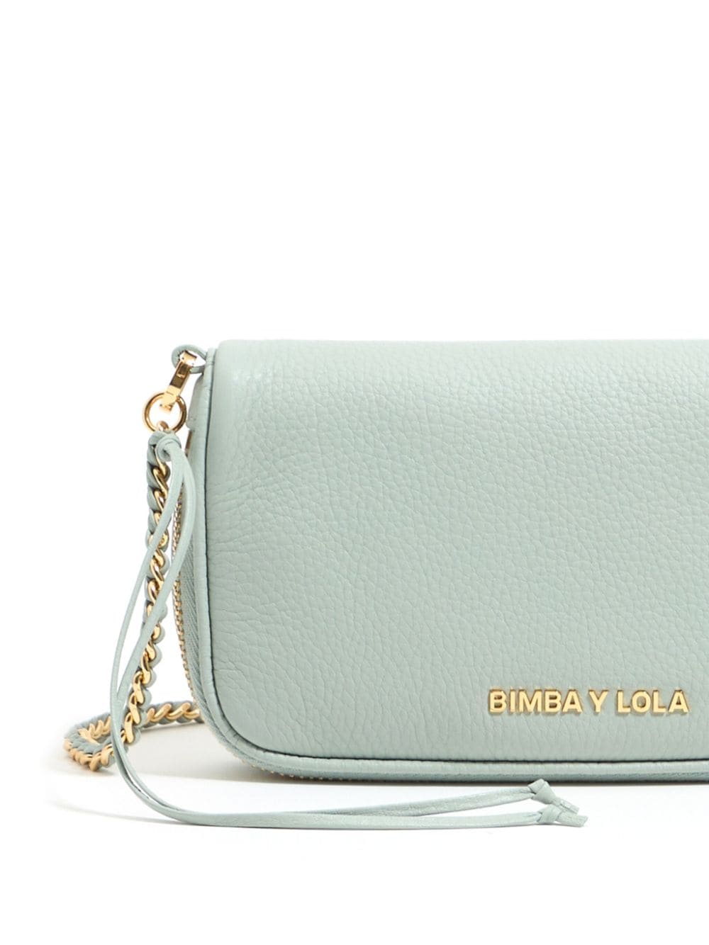 Shop Bimba Y Lola Mini Leather Crossbody Bag In Green