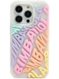 Bimba y Lola Iphone 15 Pro logo-embossed case - White