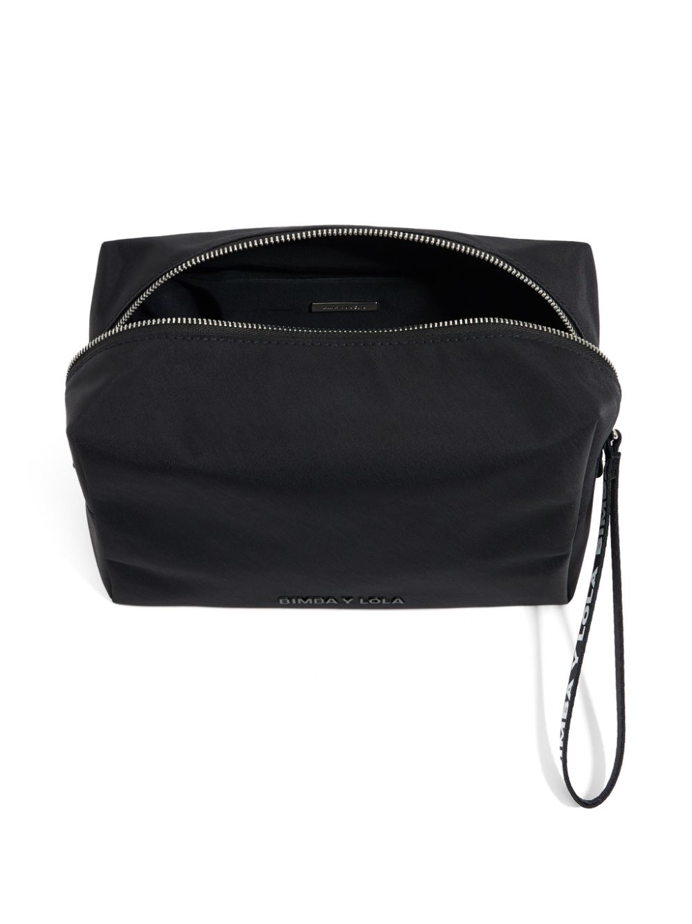 Shop Bimba Y Lola Large Logo-lettering Makeup Bag In Black