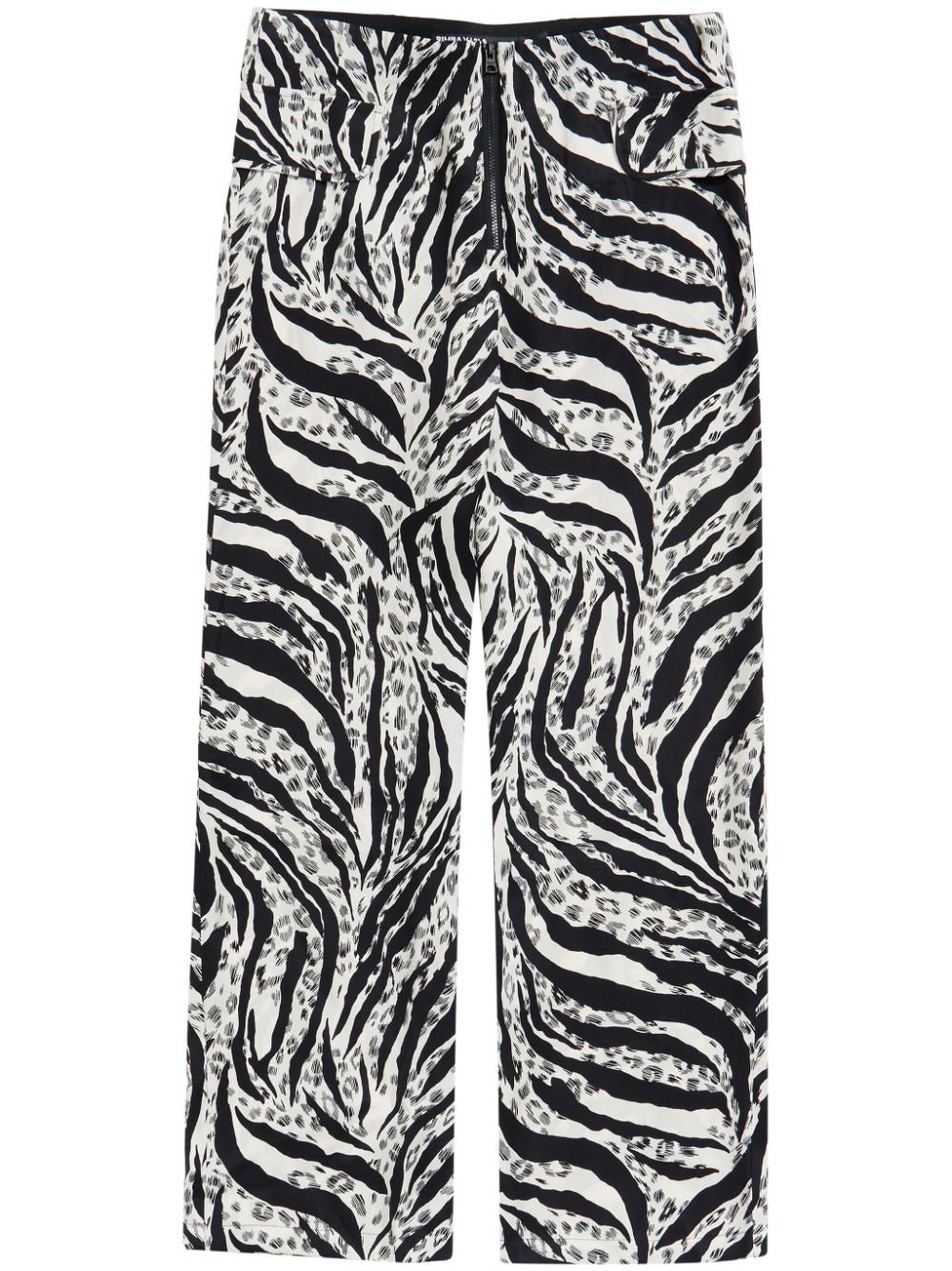 zebra-print trousers