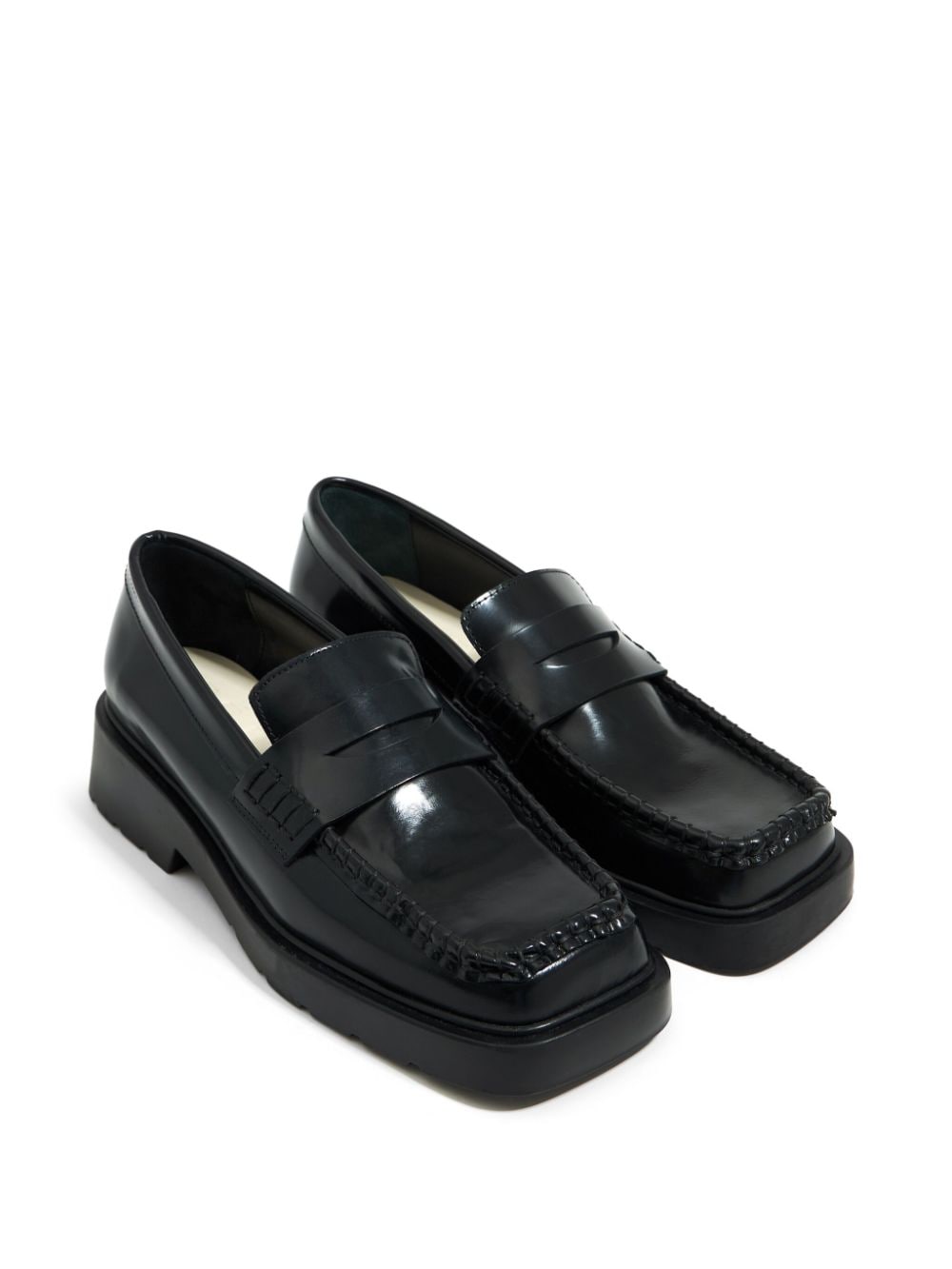 Bimba y Lola leather loafers - Zwart