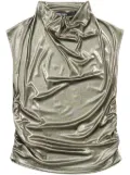 Bimba y Lola metallic ruched top - Gold