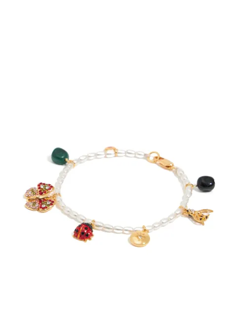 Bimba y Lola pulsera con dije de mariposa y perla