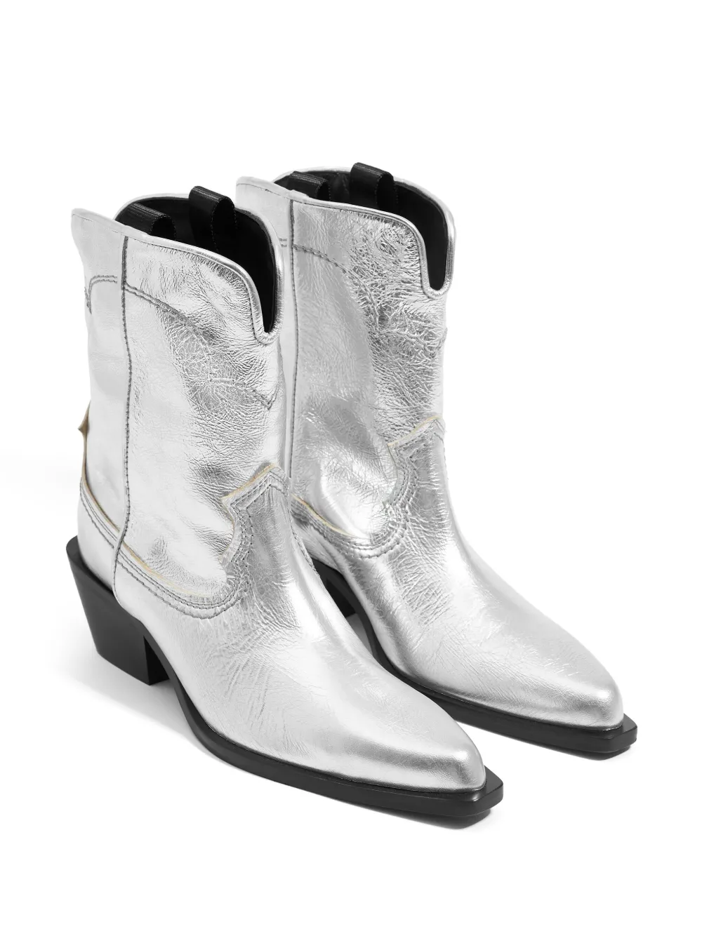 Bimba y Lola metallic cowboy boots - Zilver