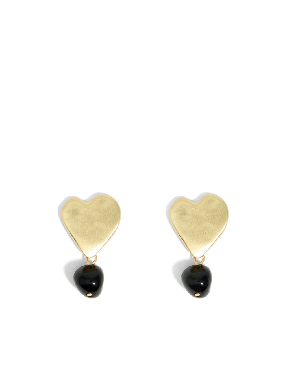 heart stone drop earrings