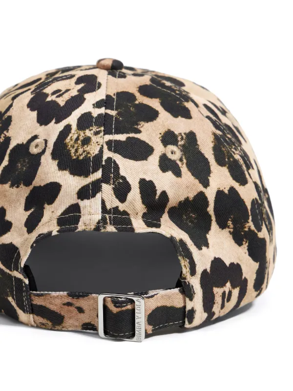 Bimba y Lola animal-print Cotton Cap | Neutrals | FARFETCH NZ