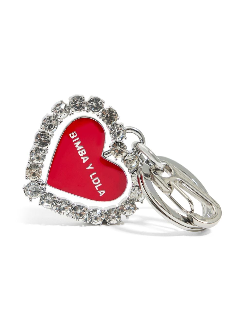 Bimba y Lola Crystals Heart keyring - Zilver