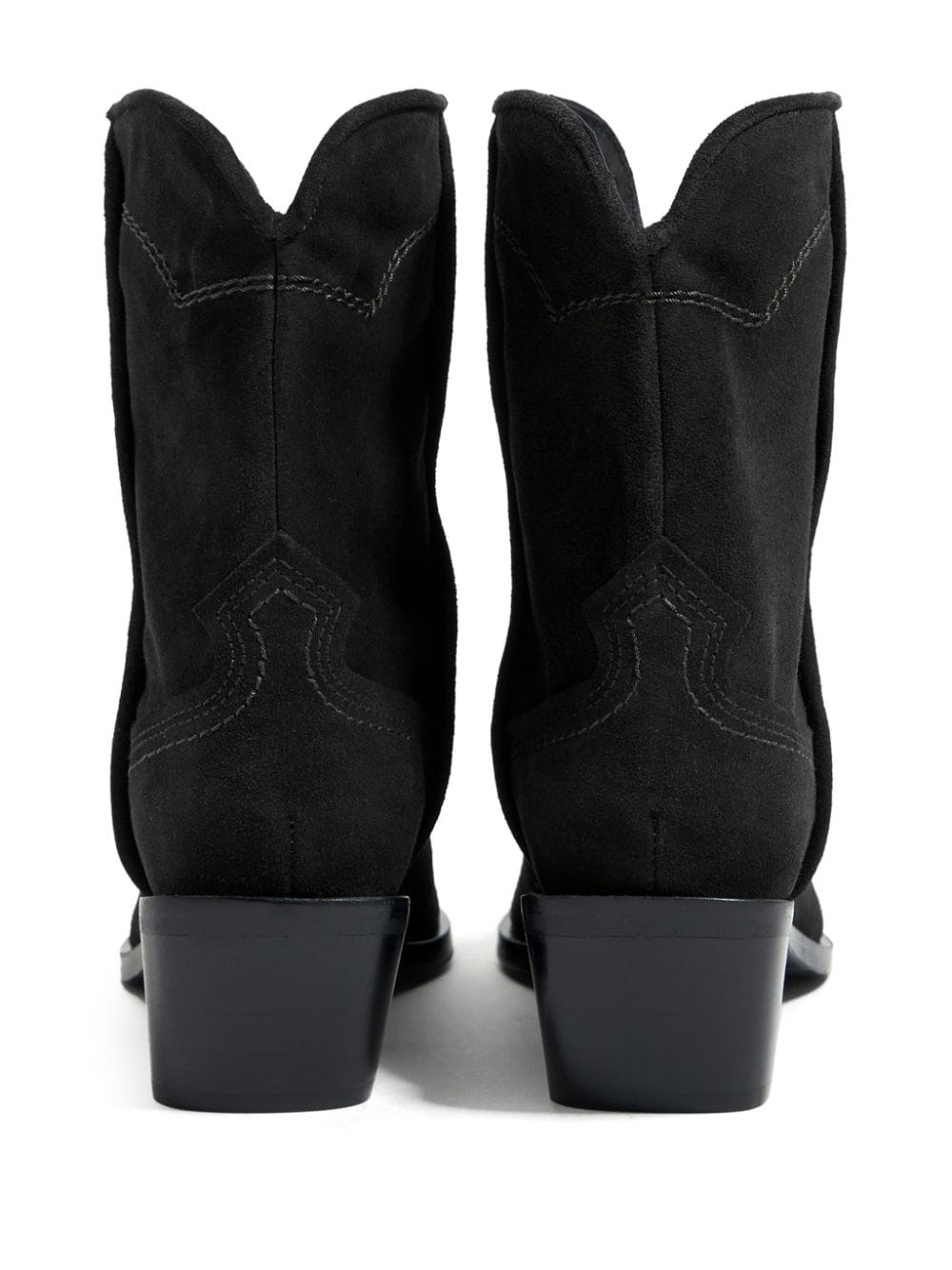 Shop Bimba Y Lola Cowboy Ankle Boots In Black