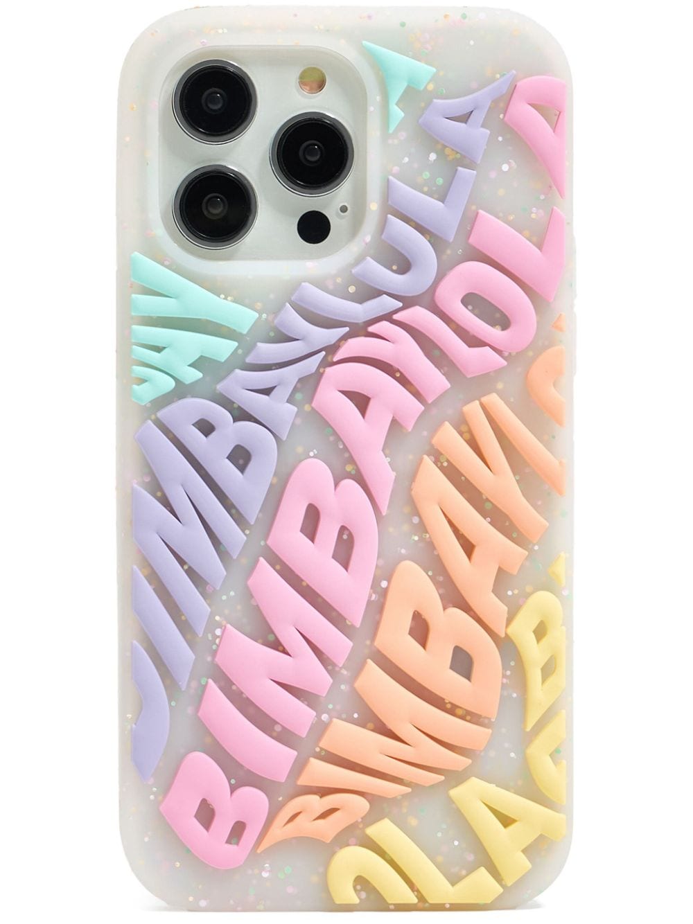 Shop Bimba Y Lola Iphone 15 Pro Max Logo-embossed Case In Weiss