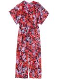 Bimba y Lola abstract-pattern print jumpsuit - Red