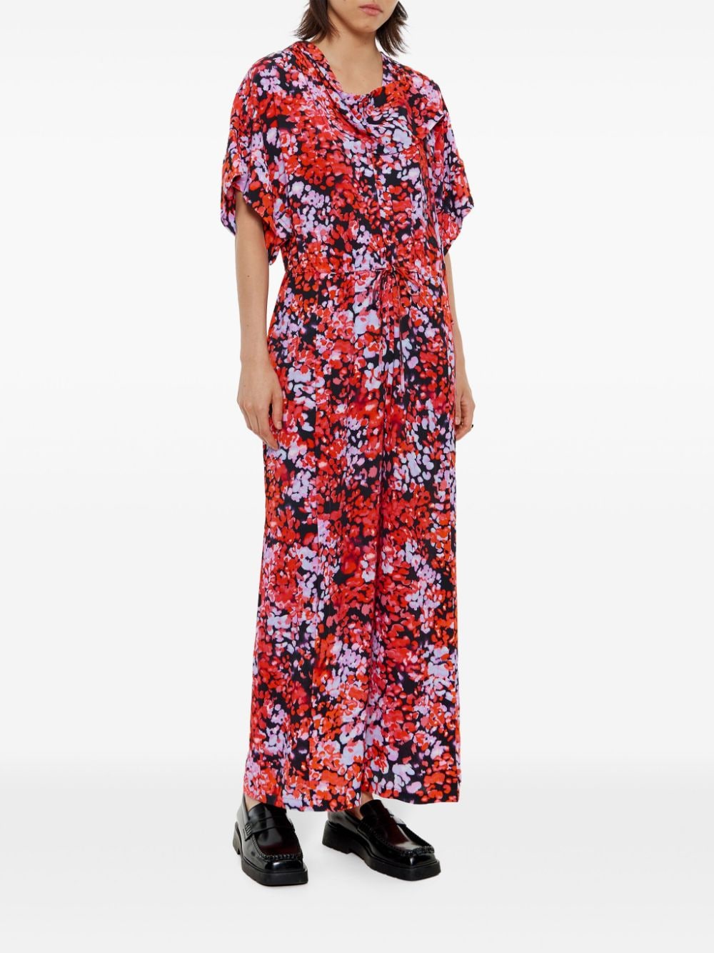 Bimba y Lola abstract-pattern print jumpsuit - Rood