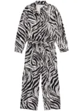 Bimba y Lola zebra-print jumpsuit - Black