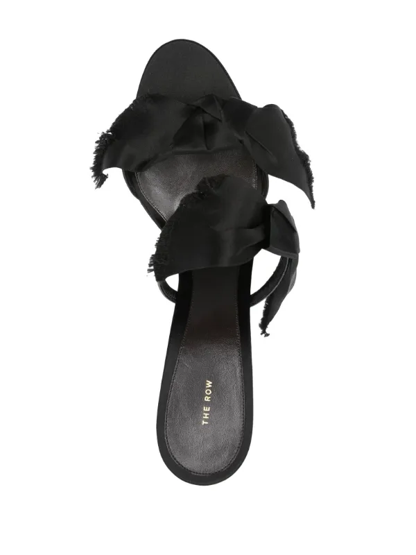 サンダル・ミュール THE ROW VIKA KNOT 80 The Row Vika Knot 80 Sandal in Bordeaubergine | FWRD