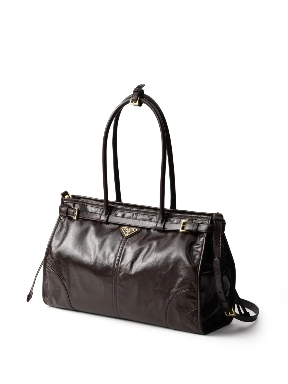 Prada Grote Bonnie shopper Bruin
