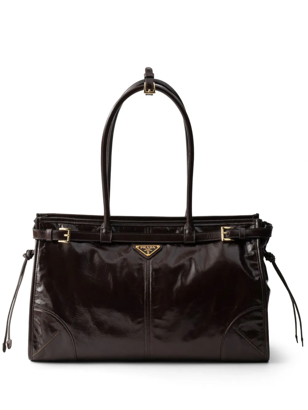 Prada Grote Bonnie shopper Bruin