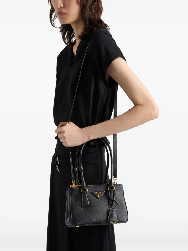 Prada Galleria Saffiano Leather mini bag Black FARFETCH TH