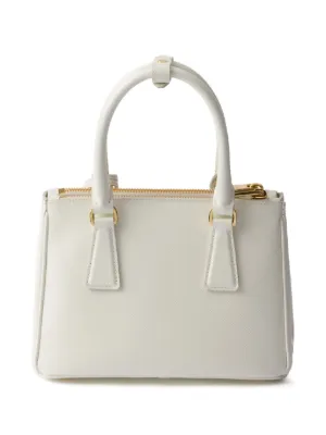 Prada ダブル サフィアーノレザー ハンドバッグ S | ホワイト