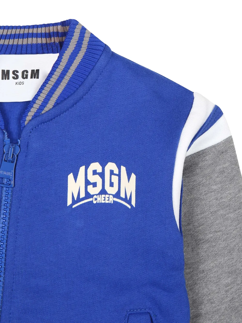 MSGM Kids Bomberjack met logo Blauw
