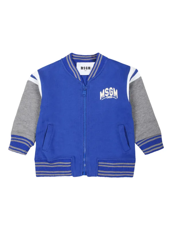 MSGM ネイビー イエロー ジャケット M MSGM Kids ボンバージャケット | ブルー | FARFETCH JP