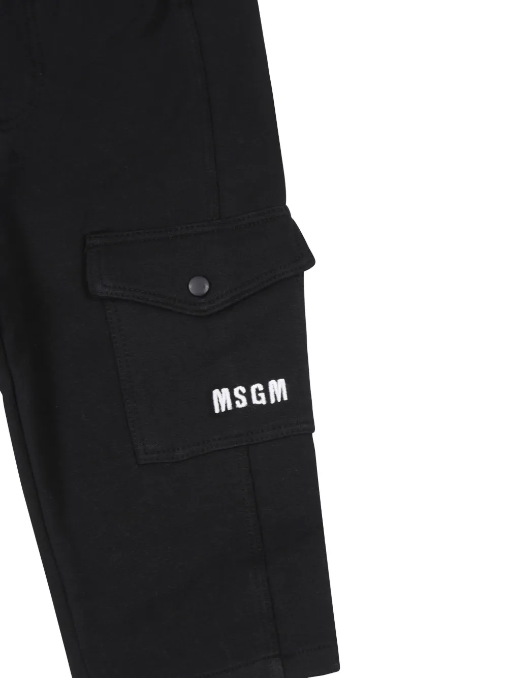 MSGM Kids Broek met geborduurd logo Zwart