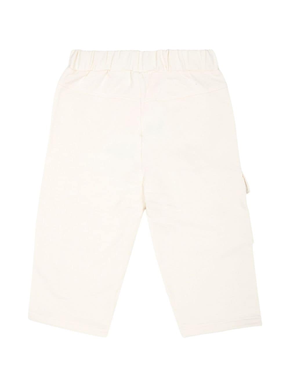 MSGM Kids Broek met geborduurd logo - Wit