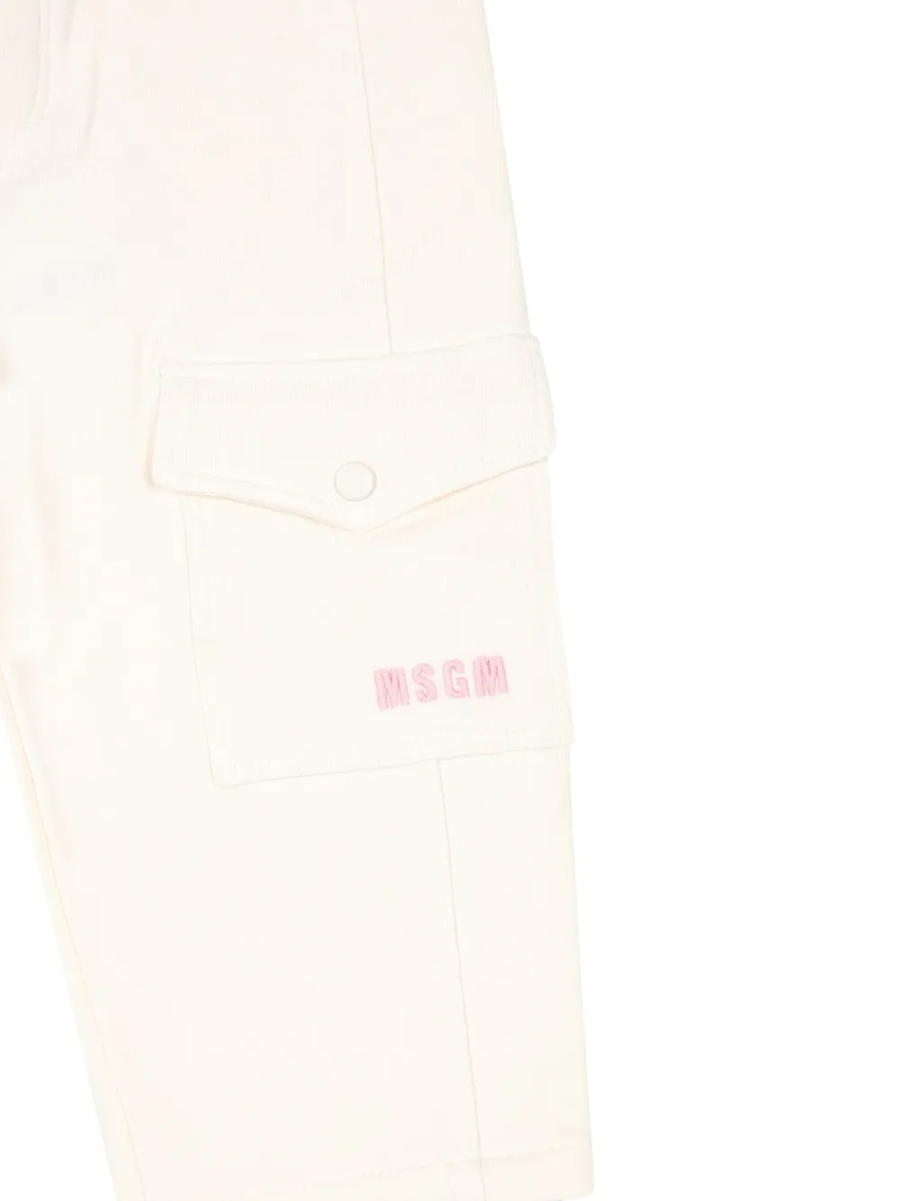 MSGM Kids Broek met geborduurd logo Wit