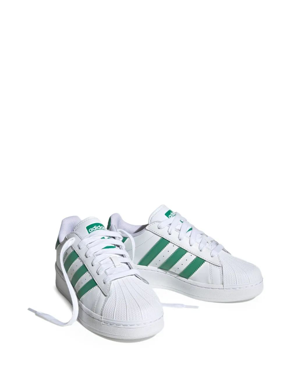 adidas Superstar XLG "Cloud White Semi Court Green Cloud White" sneakers