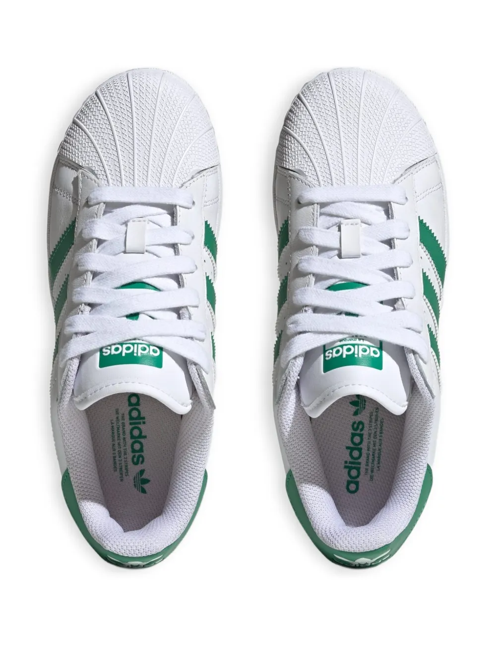 adidas Superstar XLG "Cloud White Semi Court Green Cloud White" sneakers
