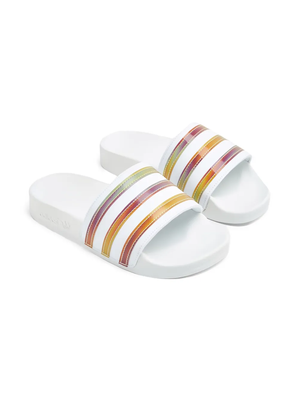 Adidas Kids Adilette J slides White