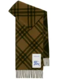 Burberry check cashmere scarf - Brown