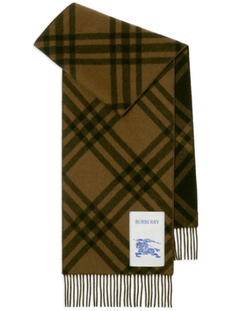 Burberry check cashmere scarf Men