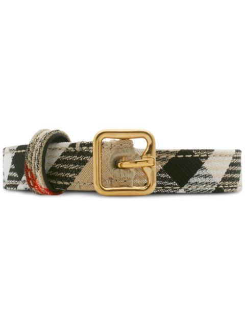 Burberry checkered B-buckle belt Women