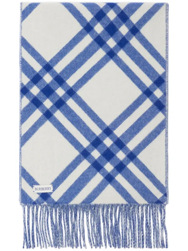 Burberry shops scarf blue