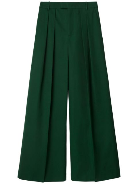 Burberry pleated cotton trousers Women