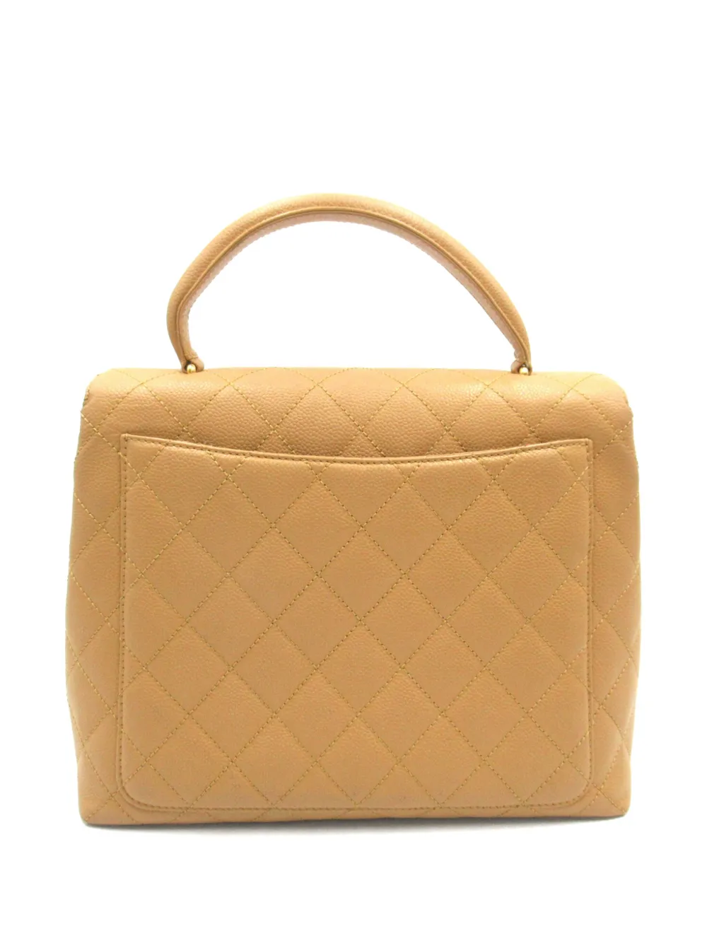 CHANEL Pre-Owned 2003-2004 Kelly diamond-quilted handbag - Beige