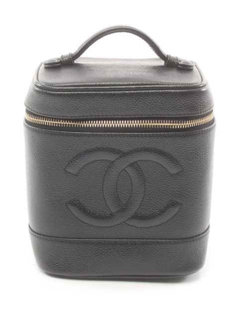 HOT SALE CHANEL 2002-2003 CC stitch vanity handbag Women