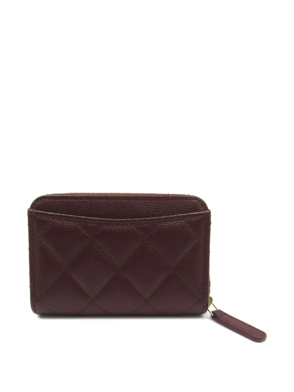 CHANEL Pre-Owned 2021-2022 diamond-quilted wallet - Rood