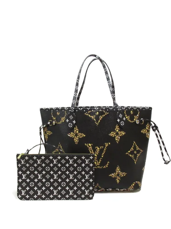 Louis Vuitton Pre Owned 2019 Neverfull MM Shopper Zwart FARFETCH NL