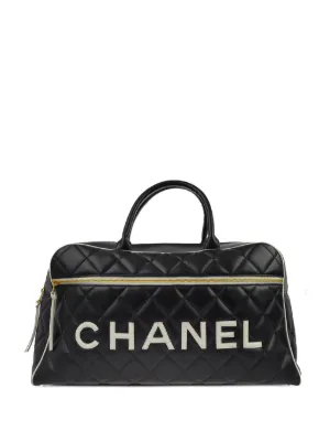CHANEL Pre-Owned 1994-1996 Matelassé Boston Bag | Purple | FARFETCH IN