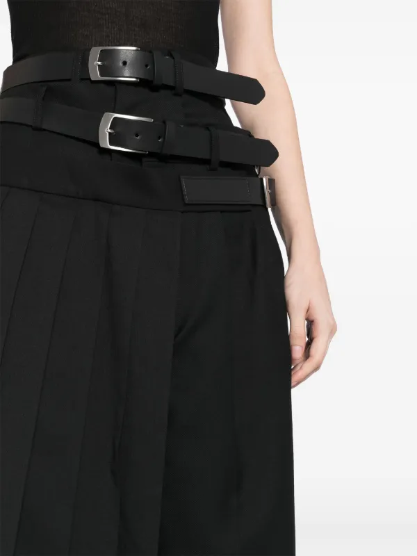 Junya Watanabe ベルテッド パンツ | ブラック | FARFETCH JP
