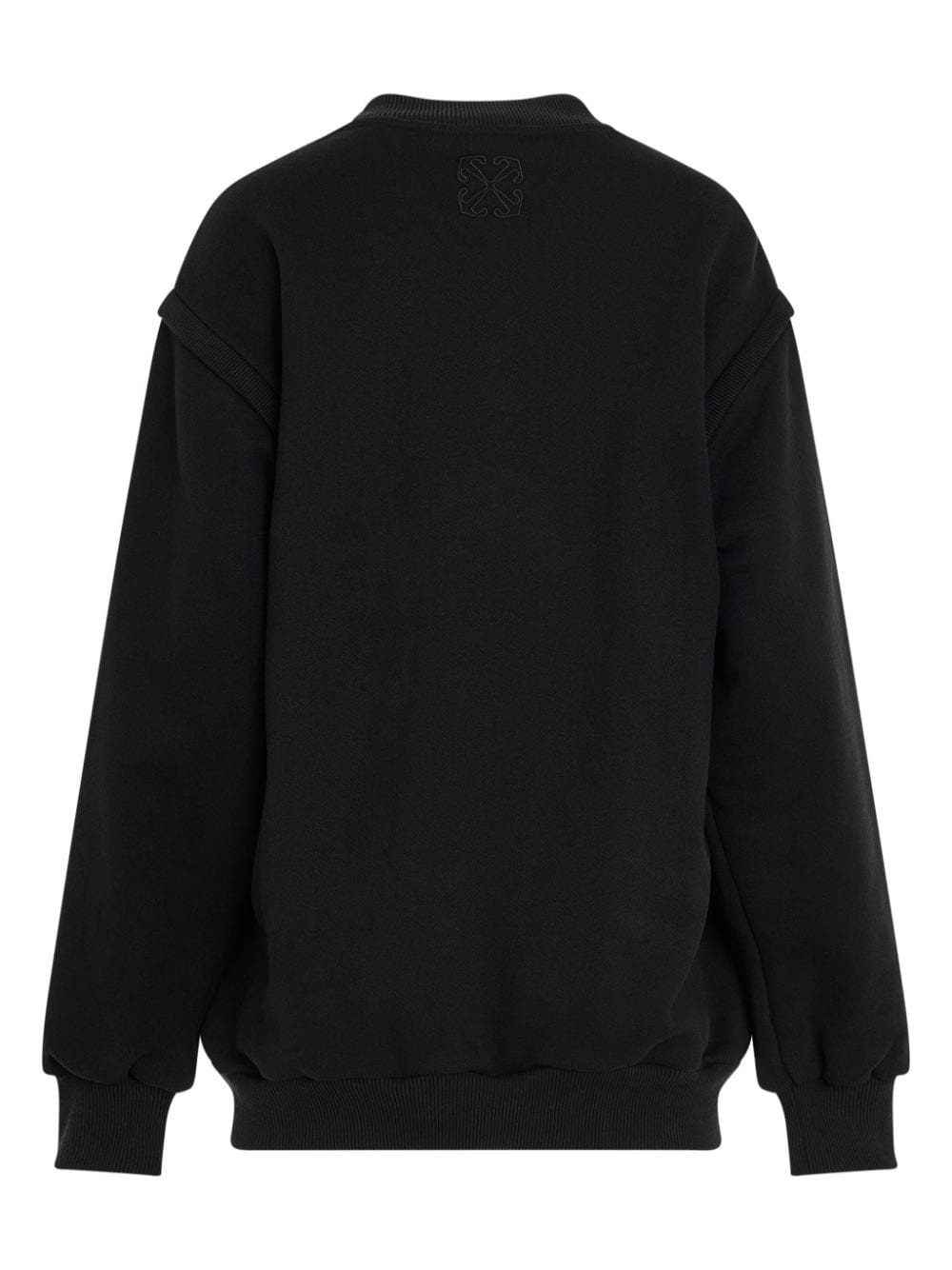 Shop Off-white Logo-embroidered Sweatshirt In Black