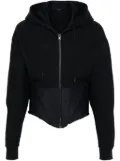 Mugler corseted hoodie - Black