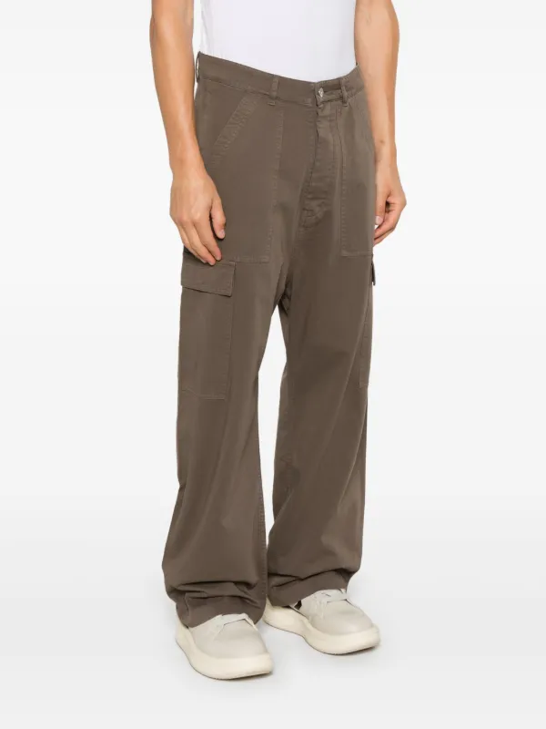 Rick Owens DRKSHDW Organic Cotton Cargo Pants | Brown | FARFETCH