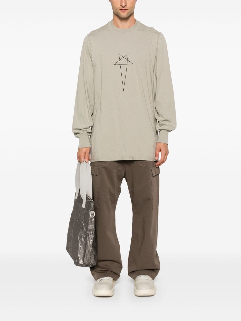 Rick Owens DRKSHDW Jumbo T Pentagram T-shirt - Beige