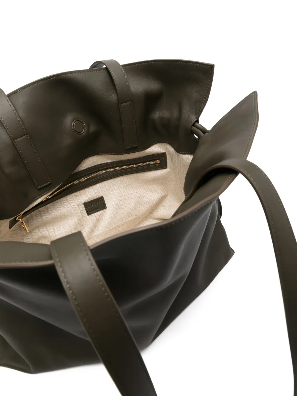 Loewe Large Flamenco Tote Bag In Green