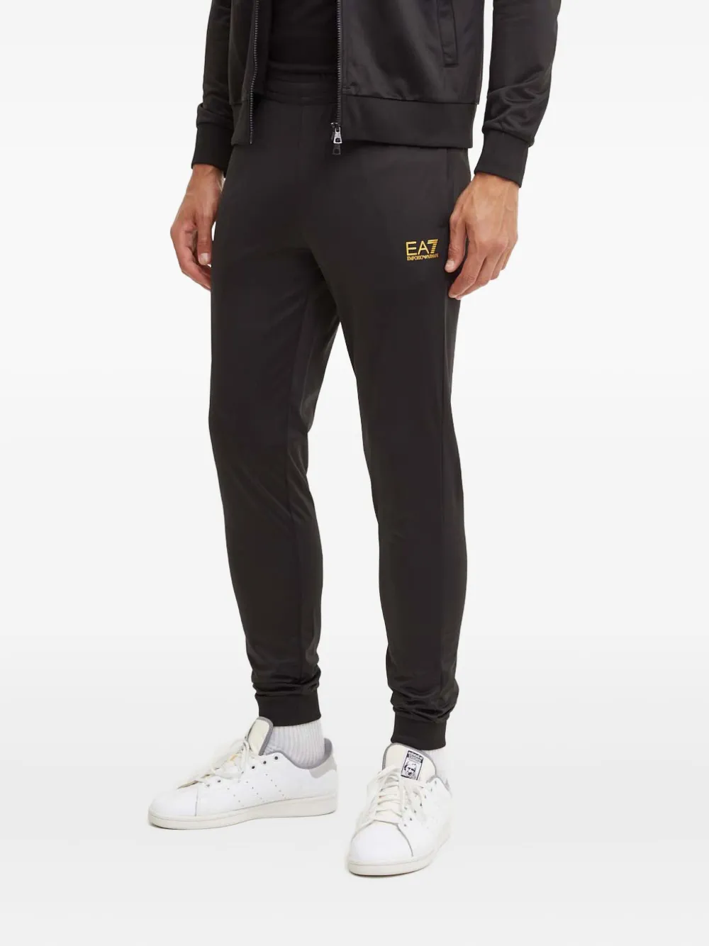 Ea7 Emporio Armani Jumpsuit met rits en logo Zwart