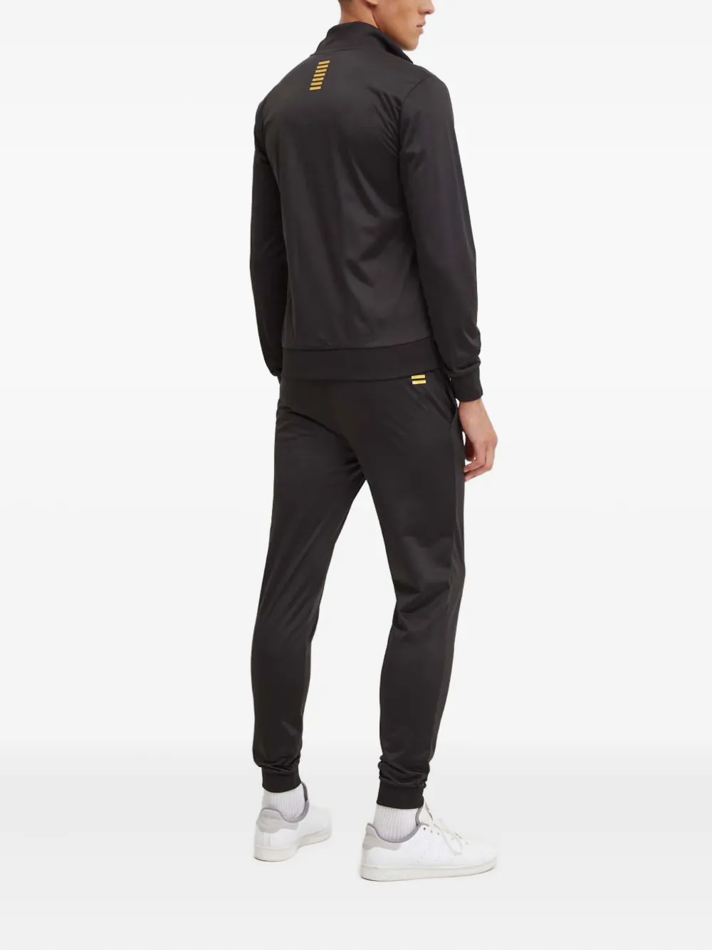 Ea7 Emporio Armani Jumpsuit met rits en logo - Zwart