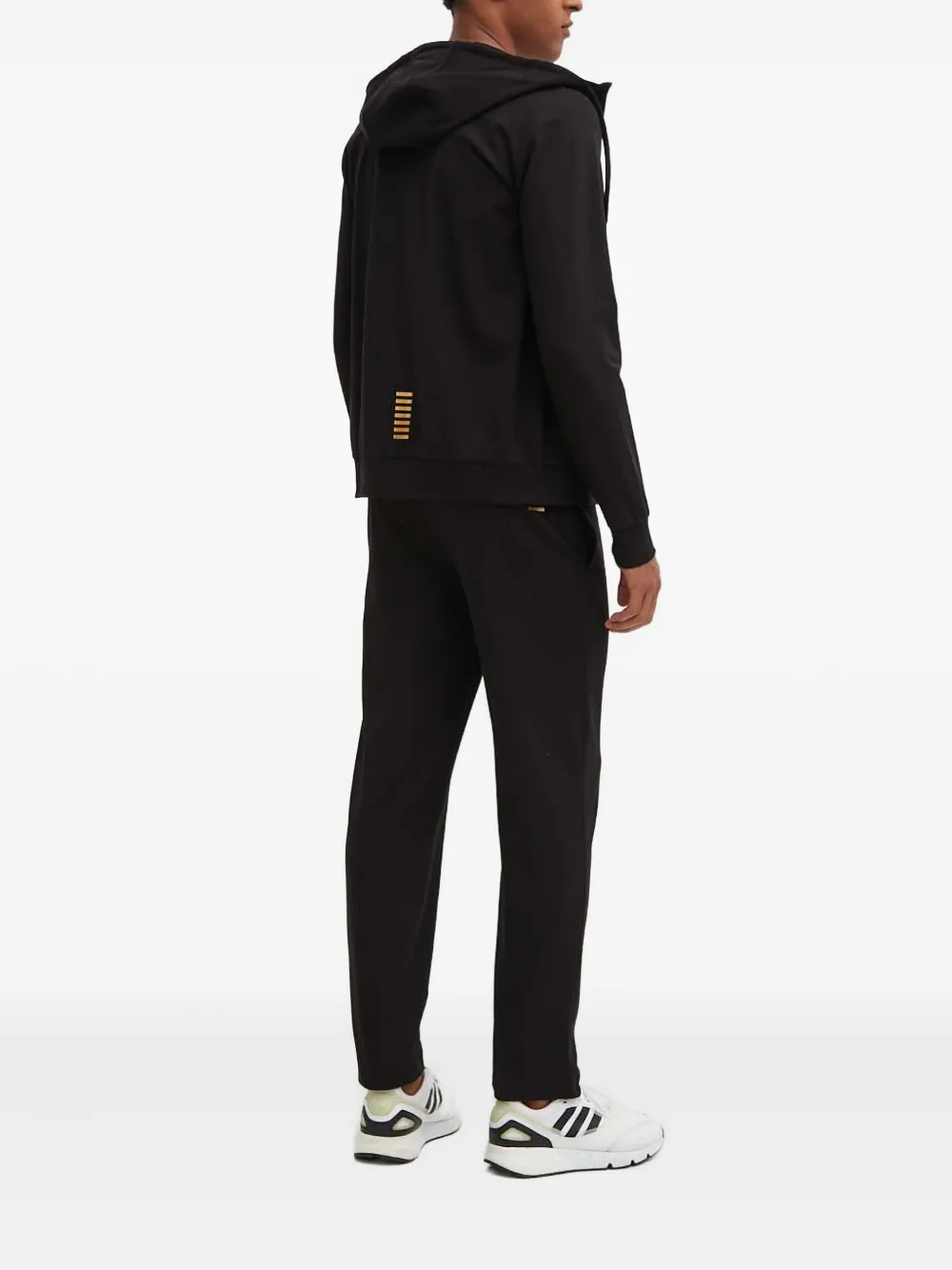 Ea7 Emporio Armani Jumpsuit met rits en capuchon - Zwart