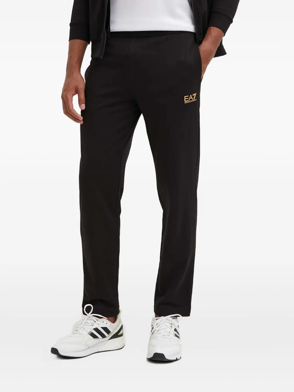 Ea7 Hooded Zip Jumpsuit In Black